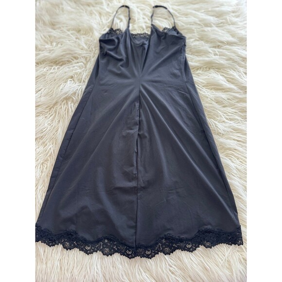 Skims Fits Everybody Lace Slip Dress Onyx Size Large - Picture 8 of 9